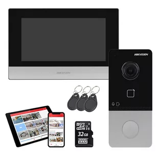 HIKVISION Zestaw wideodomofonowy DS-KIS603-P Hikvision DS-KIS603-P - Wideodomofony - miniaturka - grafika 5