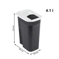 Pozostałe akcesoria dla psów - Rotho pojemnik na suchą karmę dla psa i kota FLO 4.1 L IML biało czarny - miniaturka - grafika 1