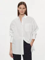 Koszule damskie - Tommy Hilfiger Koszula Essential WW0WW40540 Biały Loose Fit - miniaturka - grafika 1