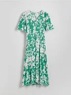 Sukienki - Reserved - Sukienka z wiskozy - zielony - miniaturka - grafika 1