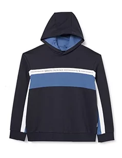 Armani Exchange Męska bluza z kapturem, granatowa, ekstra duża, Granatowy (True Navy), XL - Bluzy męskie - miniaturka - grafika 1