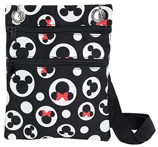 Disney Passport Crossbody Bag Mickey & Minnie Icon Print Travel Black - Torebki damskie - miniaturka - grafika 1
