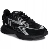 Sneakersy damskie - Lacoste Sneakersy półbuty damskie 747SFA0095312 Blk/wht czarno-białe r.37 - miniaturka - grafika 1