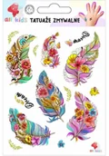 Pedagogika i dydaktyka - Tatuaże zmywalne dla dzieci Pióra i kwiaty - miniaturka - grafika 1