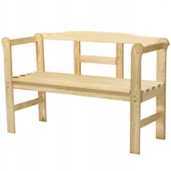 Ławki ogrodowe - KADAX Ławka Ogrodowa Z Oparciem Drewniana Parkowa 119 cm Taras Ogród - miniaturka - grafika 1