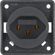 Gniazdka elektryczne - Hager Polo Integro Flow Gniazdo z/u /Szwajcaria/ typ 13 antracyt mat 962492505 962492505 - miniaturka - grafika 1