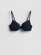 Biustonosze - Reserved - Siateczkowy biustonosz push up - granatowy - miniaturka - grafika 1