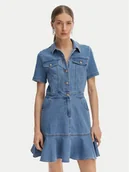 Sukienki - Morgan Sukienka jeansowa 261-RIGHT Niebieski Slim Fit - miniaturka - grafika 1