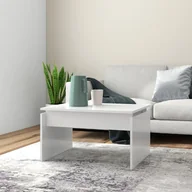 Ławy i stoliki kawowe - vidaXL Stolik kawowy, biały, 68x50x38 cm, płyta wiórowa vidaXL - miniaturka - grafika 1