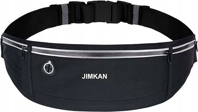 Saszetka nerka męska damska na biodro do biegania treningu Kolor czarny