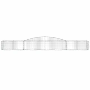 Kosze gabionowe, 3 szt, 400x50x40/60 cm, galwanizowane żelazo - Ogrodzenia - miniaturka - grafika 5