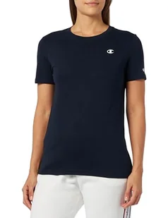 Champion Legacy Podstawy W-Light Cotton Jersey S-s Regular Crewneck Koszulka damska, Granatowy, M - Koszulki i topy damskie - miniaturka - grafika 1