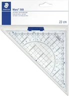 Przybory szkolne - STAEDTLER Geo trójkąt 22cm akryl z uchwytem trans - miniaturka - grafika 1