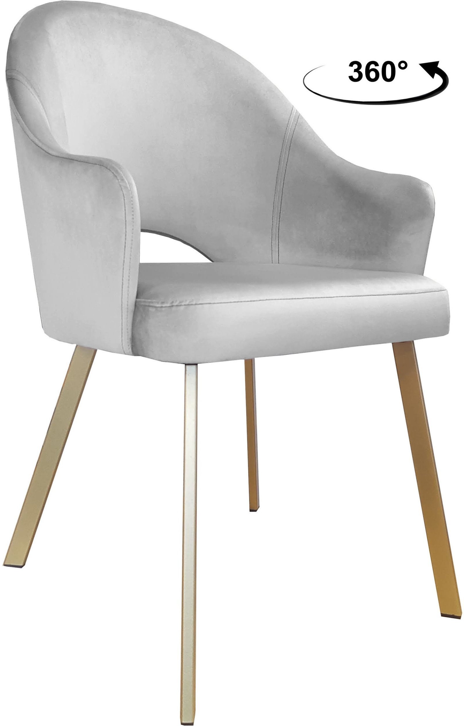 Krzesło obrotowe Velvet podstawa Profil złota MG39