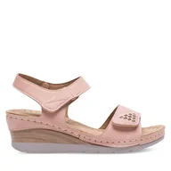 Sandały damskie - Sandały Clara Barson WYL0510-23 Różowy - miniaturka - grafika 1