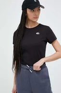 Koszulki sportowe damskie - The North Face t-shirt bawełniany kolor czarny - miniaturka - grafika 1
