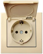 Gniazdka elektryczne - SOCKET SINGLE BEIGE LIREGUS - miniaturka - grafika 1