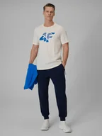 Spodnie sportowe męskie - 4F Spodnie dresowe joggery męskie - granatowe XXL - miniaturka - grafika 1