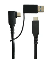Kable USB - Kabel USB MicroConnect USB-A + USB-C - USB-C 1 m Czarny (USB3.1CC1MDE) - miniaturka - grafika 1