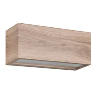 Lampy ogrodowe - Tarasowa lampa ścienna Mayenne 218560235 IP44 kostka prostokąt drewniana outlet - miniaturka - grafika 1