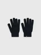 Rękawiczki - 4F Rękawiczki dzianinowe Touch Screen uniseks - czarne L/XL - miniaturka - grafika 1
