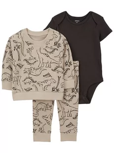 carter's 3-częściowy zestaw w kolorze beżowym - Bluzy i sweterki niemowlęce - miniaturka - grafika 1