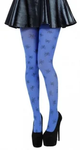 Rajstopy Skull A Printed Niebieskie - Rajstopy - miniaturka - grafika 1