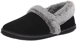 Skechers COZY CAMPFIRE - TEAM TOASTY, damskie kapcie typu Low Top, Czarna czarna mikrofibra zamszowe sztuczne futro linia blk, 39 EU - Kapcie damskie - miniaturka - grafika 1