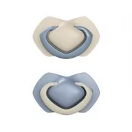 Smoczki uspokajające - canpol Babies Zestaw smoczków uspokajających silikonowych symetrycznych Pure Color 18+ m, niebieski - miniaturka - grafika 1