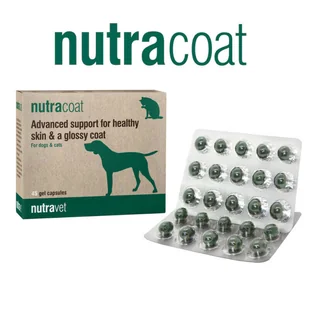 NUTRAVET Nutracoat for dogs & cats 45kaps -wsparcie dla zdrowej skóry i błyszczącej sierści - Suplementy i witaminy dla psów - miniaturka - grafika 2
