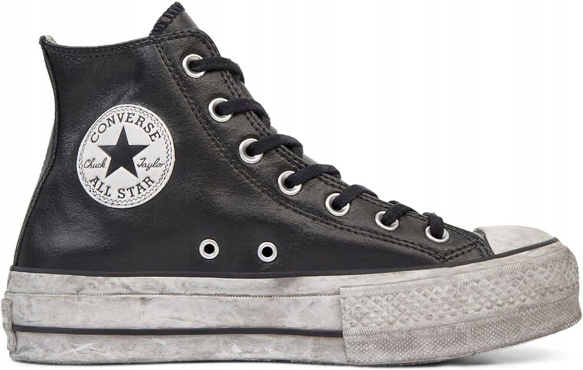 CONVERSE DAMSKIE TRAMPKI SKÓRZANE CZARNE 36 1ŻHS