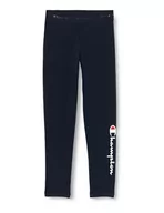 Legginsy - Champion Legacy American Classics G-Big Logo Light-Stretch polar legginsy dla dziewczynek i dziewcząt, Granatowy, 15-16 lat - miniaturka - grafika 1