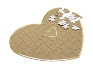 Wesele i ślub - Party Deco Księga gości weselnych - puzzle Serce - miniaturka - grafika 1