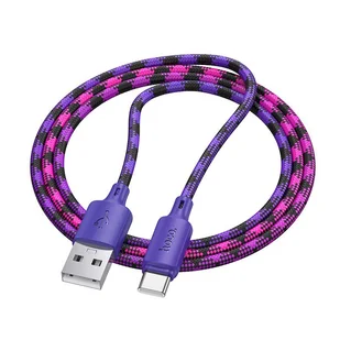 Kabel USB A do USB C Hoco 3A 1 m X116 gradient fioletowy - Kable USB - miniaturka - grafika 1