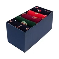 Skarpetki męskie - Zestaw 5 par skarpet świątecznych w eleganckim pudełku EM 9 - EM Men's Accessories - miniaturka - grafika 1