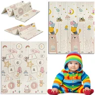 Maty piankowe - MATA PIANKOWA EDUKACYJNA SKŁADANA DLA DZIECI MISIE CYFERKI 150x200 - miniaturka - grafika 1