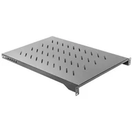 Kable miedziane - LANBERG Półka do szaf 19" 1000mm czarna 1U/483x750mm udźwig do 15kg montaż 4-punktowy SPKLOKEL0100 - miniaturka - grafika 1