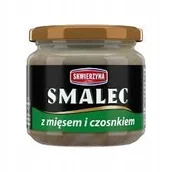 Pasty warzywne - SAN SMALEC Z MIĘSEM I CZOSNKIEM W SŁOIKU 150g - miniaturka - grafika 1