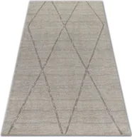 Dywany - Dywan SOFT 8033 ROMBY ETNO krem / jasny brąz beżowy 80x150 cm - miniaturka - grafika 1