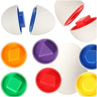 Sortery dla dzieci - Jajka Sorter Układanka Edukacyjna Monntessori Dopasuj Kształty 6 szt. - miniaturka - grafika 1