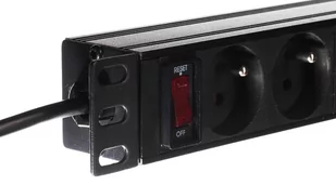 NetRack Listwa zasilająca 10 1U, 230V/16A, 4xE, ALU (125-10-01) - Listwy zasilające - miniaturka - grafika 1