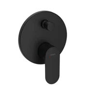 Baterie wannowe i prysznicowe - Hansgrohe Rebris S - Bateria wannowa podtynkowa, czarny mat 72467670 - miniaturka - grafika 1