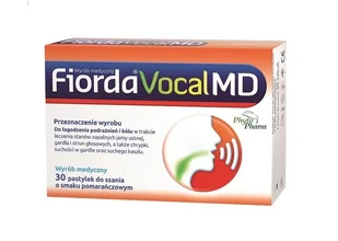 PHYTOPHARM Fiorda Vocal MD x 30 pastylek do ssania o smaku pomarańczowym |  OD 199 PLN! - Przeziębienie i grypa - miniaturka - grafika 1