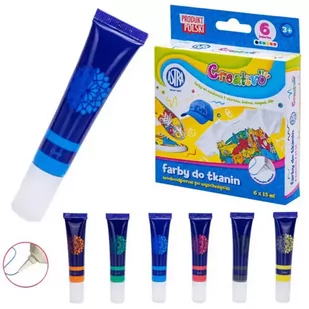 Farby do tkanin 6kol 15ml Astra 301122016 - Przybory szkolne - miniaturka - grafika 2