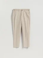 Spodnie męskie - Reserved - Spodnie chino slim fit - beżowy - miniaturka - grafika 1