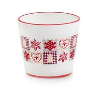 Donice - Osłonka X-mas deco pot 14 cm biały - miniaturka - grafika 1