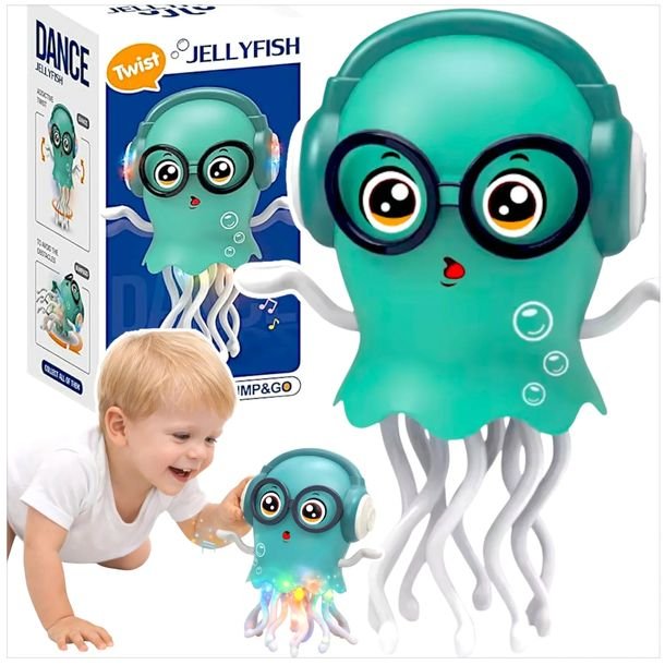 Tańcząca Ośmiornica Meduza Ośmiorniczka Interaktywka Świeci Dźwięk Śpiewa