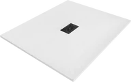 Brodziki prysznicowe - Mexen Hugo brodzik prostokątny SMC 140 x 100 cm, biały, maskownica czarna - 42101014-B - miniaturka - grafika 1