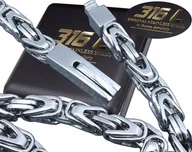 Łańcuszki - SREBRNY ŁAŃCUSZEK NA SZYJĘ SPLOT KRÓLEWSKI PREMIUM - miniaturka - grafika 1