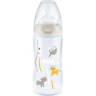 Butelki dla niemowląt - Nuk Butelka z polipropylenu (PP) First Choice+ silikonowy smoczek 0-6 mies. 300 ml - miniaturka - grafika 1